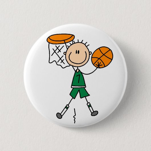 Basketbal Dompelknop Ronde Button 5,7 Cm (Voorkant)