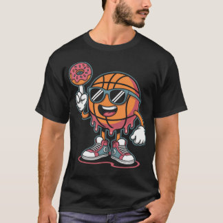 Basketbal Donut Ijs T-shirt