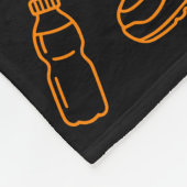 Basketbal Doodle Patroon Aangepaste Naam Senior Ca Fleece Deken (Hoek)