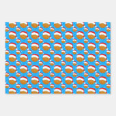 Basketbal dragen Santa's Pet & Snowflakes Kleuren Inpakpapier Vel (Voorkant)