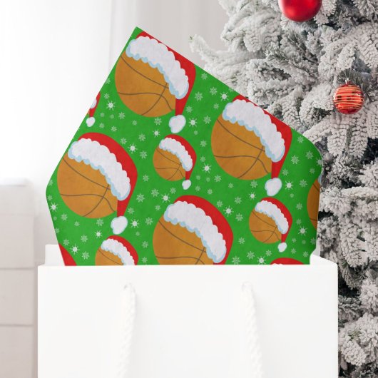 Basketbal dragen Santa's Pet & Snowflakes Tissuepapier