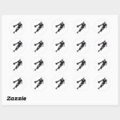 Basketbal dribbelen ronde sticker (Vel)