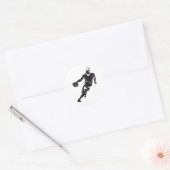 Basketbal dribbelen ronde sticker (Envelop)
