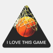 Basketbal Driehoek Sticker (Voorkant)