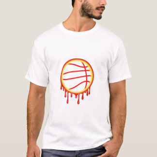 Basketbal Drip Neon Basketbal Grafische Vormgeving T-shirt