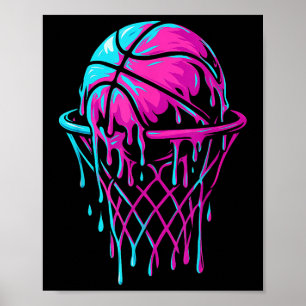 Basketbal drip voor jongens jeugd meisjes kinderen poster