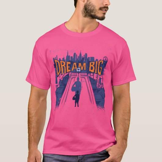 Basketbal droom groot t-shirt (Voorkant)
