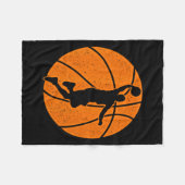 Basketbal Dunk Bal Schiet Srts Game Train Fleece Deken (Voorkant (Horizontaal))