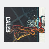 Basketbal Dunk Jump Shot Modern Urban Cool Fleece Deken (Voorkant (Horizontaal))