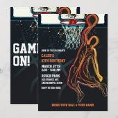 Basketbal Dunk Jump Shot Verjaardagsfeest Kaart (Voorkant / Achterkant)