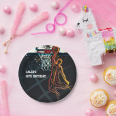 Basketbal Dunk Jump Shot Verjaardagsfeest Papieren Bordje (Feest)