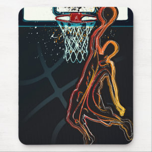 Basketbal Dunk Sprong Schot Modern Urban Cool Muismat