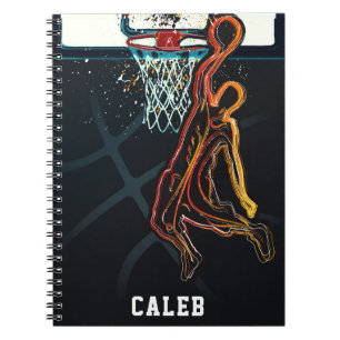 Basketbal Dunk Sprong Schot Modern Urban Cool Notitieboek
