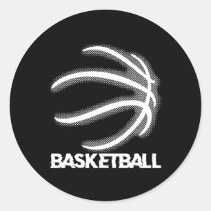 Basketbal Dunking Dribbling Ball Hoop Basket Pla Ronde Sticker