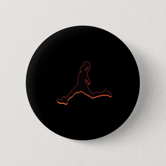 Basketbal Dunking Silhouette Design Airtime Ronde Button 5,7 Cm (Voorkant)