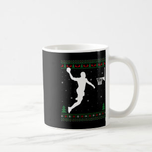 Basketbal Dunking Xmas Lelijke basketbalspeler Chr Koffiemok