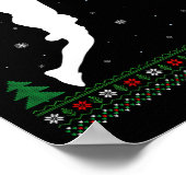 Basketbal Dunking Xmas Lelijke basketbalspeler Chr Poster (Hoek)