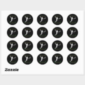 Basketbal Dunking Xmas Lelijke basketbalspeler Chr Ronde Sticker (Vel)