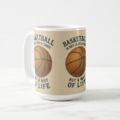 Basketbal, een manier van leven! koffiemok (Voorkant links)