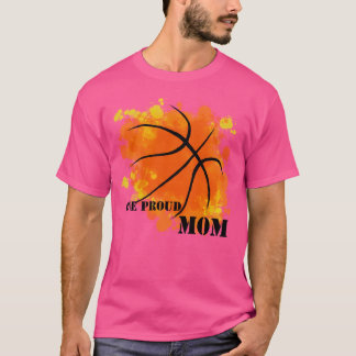 Basketbal - Een trotse moeder - Sinaasappel T-shirt