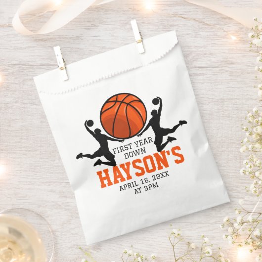 Basketbal eerste jaar down 1e verjaardag bedankzakje (Geknipt)