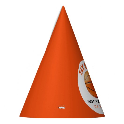 Basketbal eerste jaar down 1e verjaardag feesthoedjes (Links)