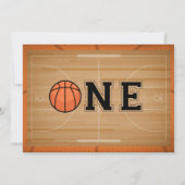 Basketbal Eerste Verjaardag Foto Kaart (Achterkant)