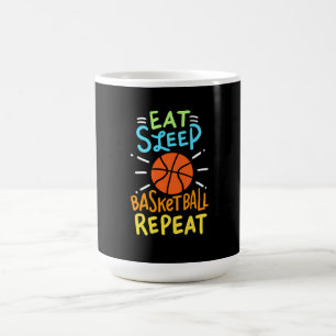 Basketbal - Eet Slaap Basketbal Herhaal Koffiemok