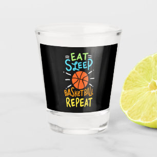 Basketbal - Eet Slaap Basketbal Herhaal Shot Glas