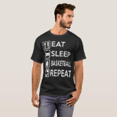 Basketbal - Eet Slaap Basketbal T-shirt (Voorkant volledig)