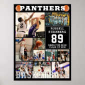 Basketbal eindexamenavond fotocollage poster (Voorkant)