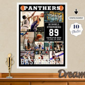 Basketbal eindexamenavond fotocollage poster
