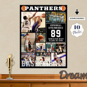 Basketbal eindexamenavond fotocollage poster