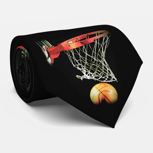 Basketbal Elegante Moderne Stropdas (Opgerold)