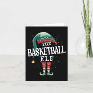 Basketbal Elf Kerstmis Groep Xmas Pyjamafeest Kaart