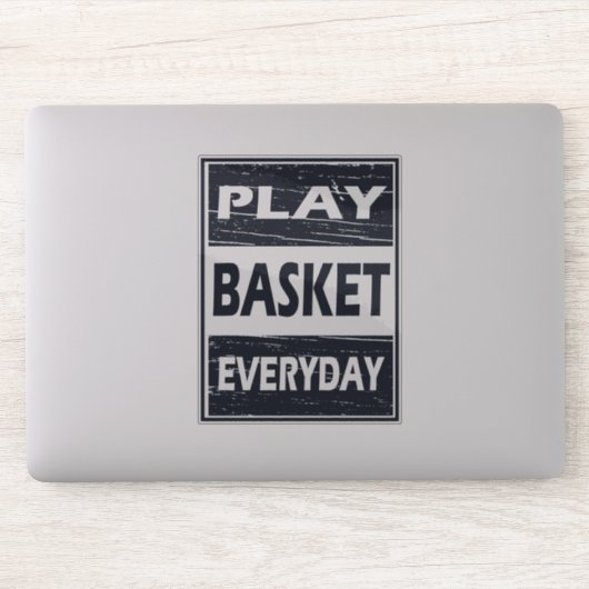 Basketbal elke dag spelen sticker (Computer)
