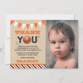 Basketbal elke leeftijd Verjaardag Foto Bedankkaart (Voorkant)