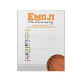 Basketbal Emoji Pictionary Baby shower Game Pack Notitieblok (Linkerzijde)