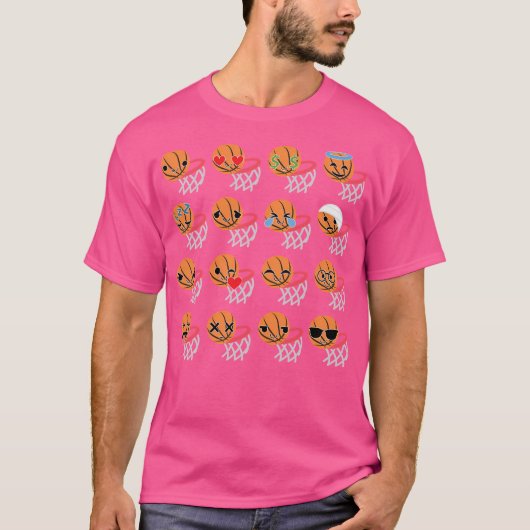 Basketbal emoji t-shirt (Voorkant)