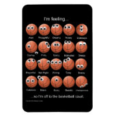 Basketbal Emotions Magnet Magneet (Verticaal)