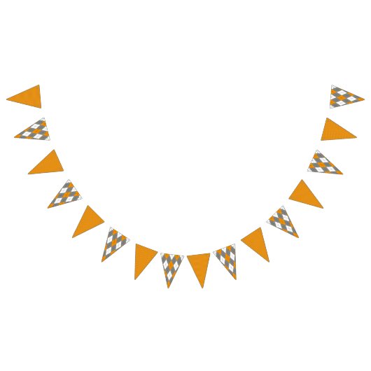 Basketbal en Argyle Patroon Vlaggetjes (Alle)