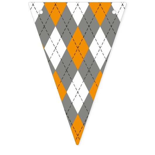 Basketbal en Argyle Patroon Vlaggetjes (Tweede vlag)