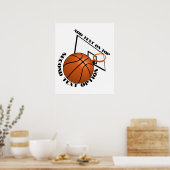 Basketbal en basketbalring sporten poster (Keuken)