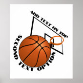 Basketbal en basketbalring sporten poster (Voorkant)
