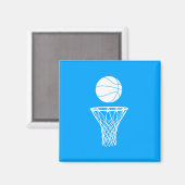 Basketbal en Hoop Magnet Blauw (Voorkant / Achterkant)