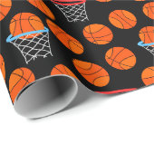 Basketbal en Hoops sportpatroon Cadeaupapier (Rol Hoek)