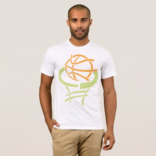 Basketbal en Net Mannen T-shirt (Voorkant volledig)