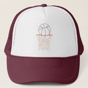 Basketbal en net Outline Tekenen Sport Petten