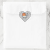 basketbal en net vectorafbeelding hart sticker (Tas)