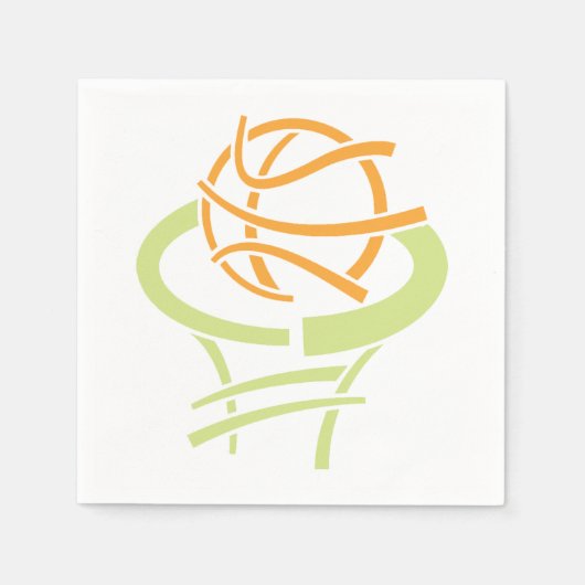 Basketbal en netto papieren servetten (Voorkant)